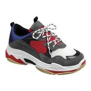 Dad Sneaker : Blue & Red